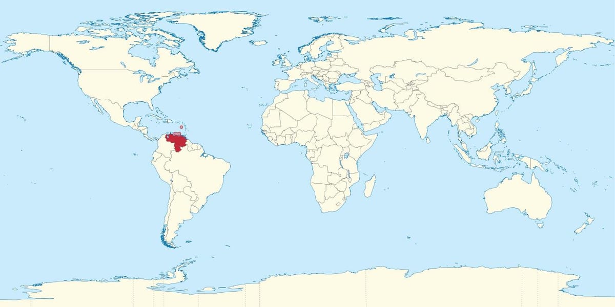 dünyanın venezuela üzerinde göster 