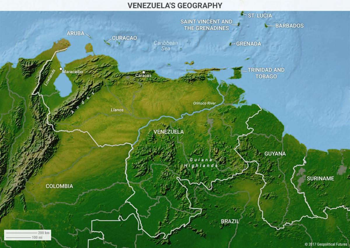 venezuela coğrafya haritası 