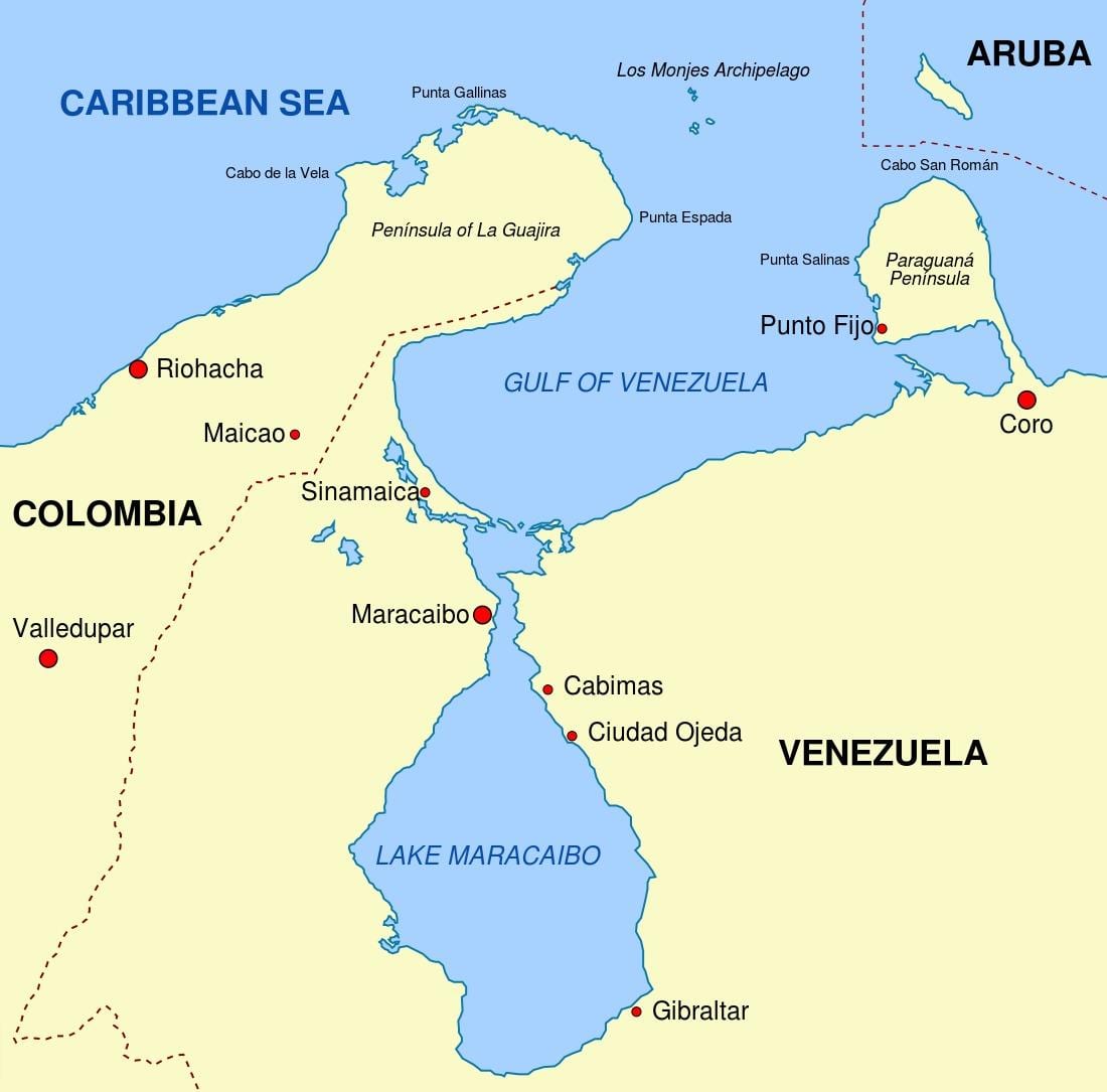 venezuela haritası Körfez