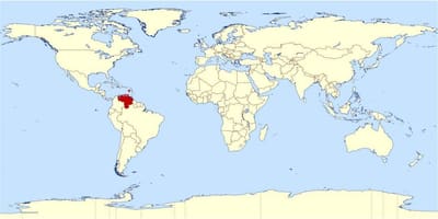 Dünya haritası Venezuela konumu 