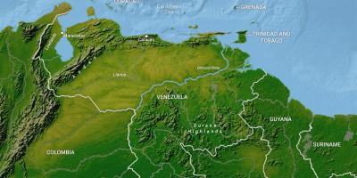 Venezuela coğrafya haritası 
