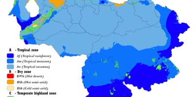 Venezuela haritası iklim