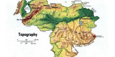Venezuela haritası topografik
