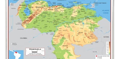 Venezuela yükseklik haritası 